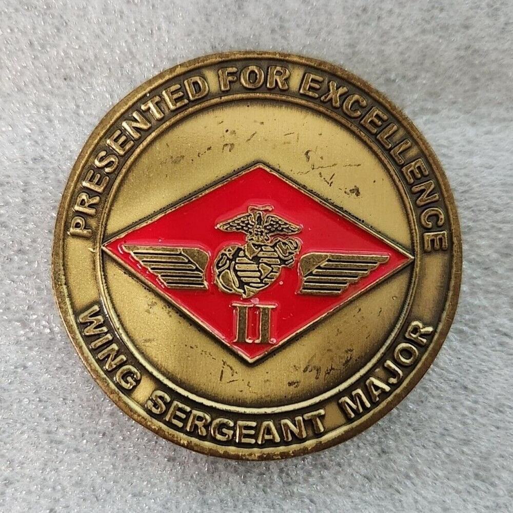 Marine‎ Corps Wing Sergeant Major Challenge Coin Excellence E-9 Sr Military